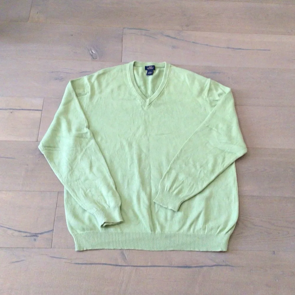 New 346 brooks brothers Pima cotton sweater V Neck Sz XL